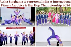 Aysha Singhania selected in india team  for international areobics championship - 1