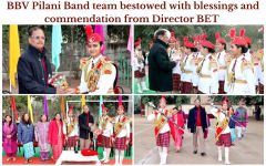 BBV Pilani Band team bestowed with blessings and commendation from Director BET ahead of 76th Republic Day Parade