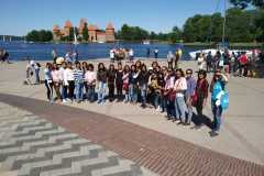 The Trakai castle in the background