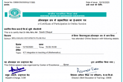 CBSE Certificate - ICT Integration in teaching of Mathematics