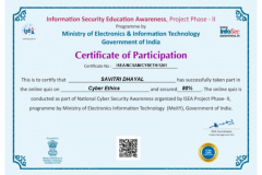 Certificate - Cyber Ethics