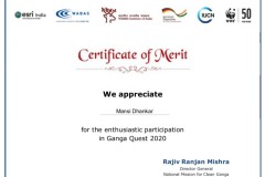 Certificate of Ganga Quest 2020