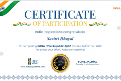 INDIA-75-Quiz-Certificate-for-Savitri-Dhayal-for-INDIA-The-Republic-QUIZ