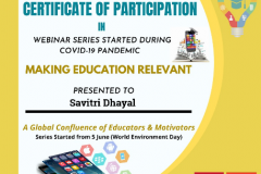 Webinar on Making Education Relevant