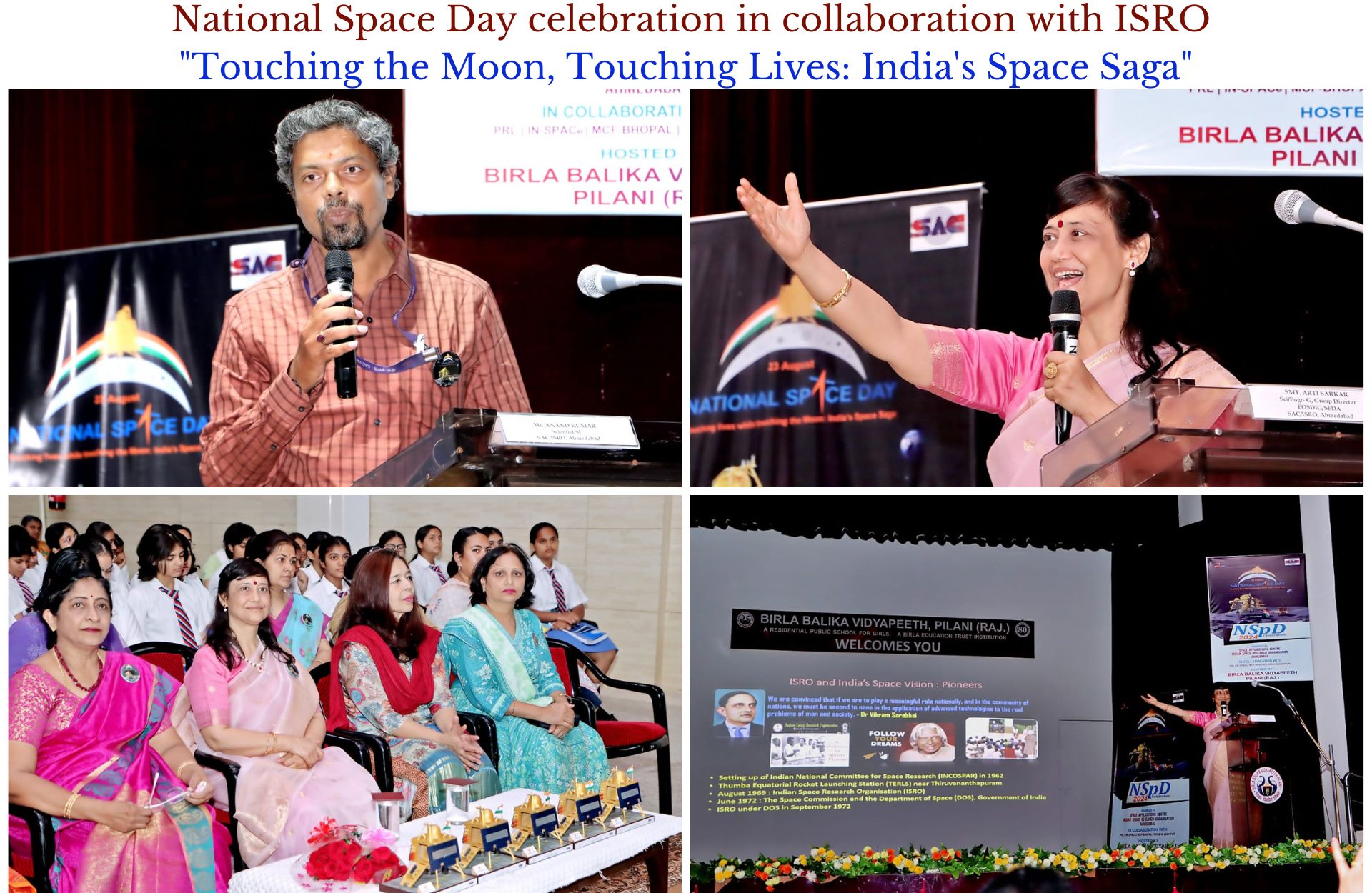 Birla Balika Vidyapeeth, Pilani Celebrates National Space Day on August